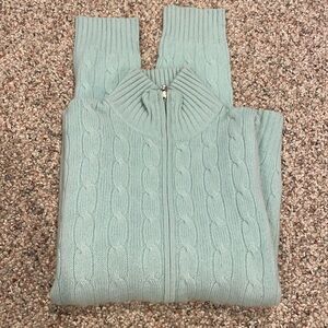 Ralph Lauren Zip Front Cashmere Sweater